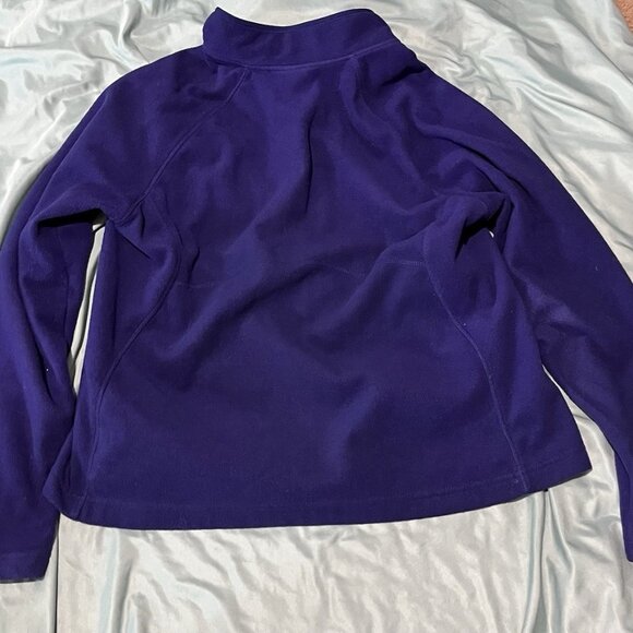 Merona Women’s Large Zip Up Jacket Purple Fleece Like Feel - Picture 5 of 5